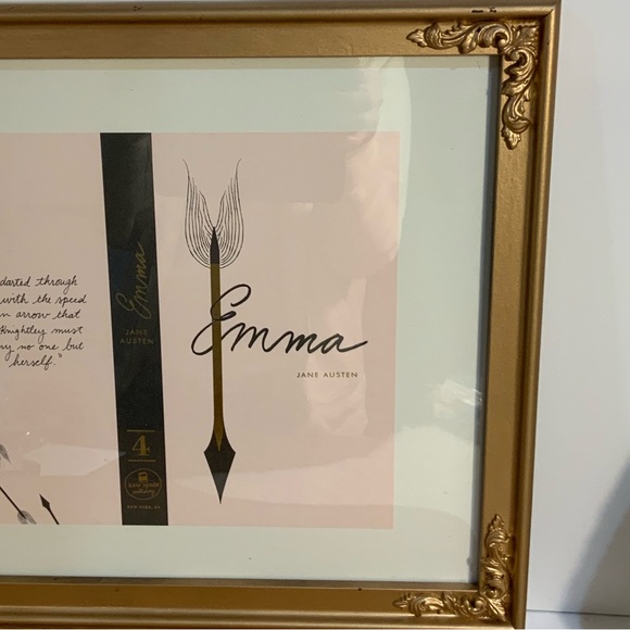Jane Austin’s Emma’s (Best Line from book.) Beautifully Set in Antique Frame - Picture 2 of 16